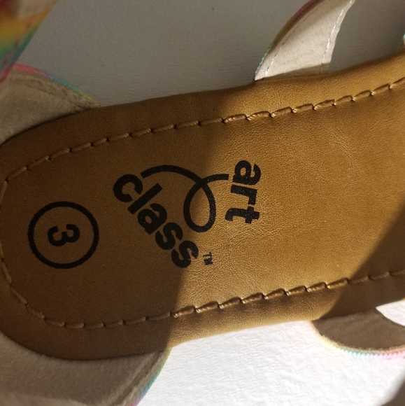 🌸 Art Class Size 3 Girls Rainbow Sandals - Picture 4 of 7